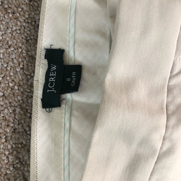 J Crew Eggshell tailored pants lined w/cuff - Picture 5 of 6